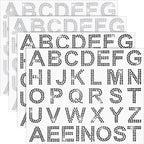 Zonon 136 Pieces Rhinestone Iron-on Letter Large Glitter Bling Alphabet Sticker by Zonon