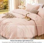 Love's cabin Pink Queen Comforter Set, 3-Piece Prewashed Bed Set - Image 6