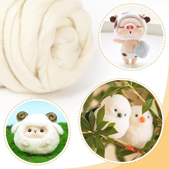 Natural Wool Roving - Image 5