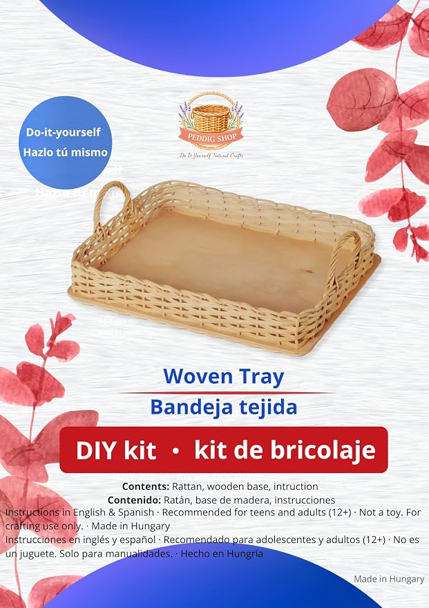 PEDDIG SHOP DIY Basket Weaving Tray Kit – Complete Rattan Craft Set - Image 9