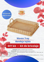 PEDDIG SHOP DIY Basket Weaving Tray Kit – Complete Rattan Craft Set - Image 9