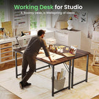 Huuger Computer Desk, 54 Inch Office Desk, Gaming Desk - Image 7