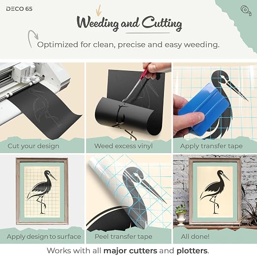 VViViD DECO65 Suede Black Permanent Adhesive Craft Vinyl - Image 6