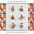 Christmas Patchwork Cotton Fabric Panel – 6 Designs + Bonus Patchwork Sheet - Image 5