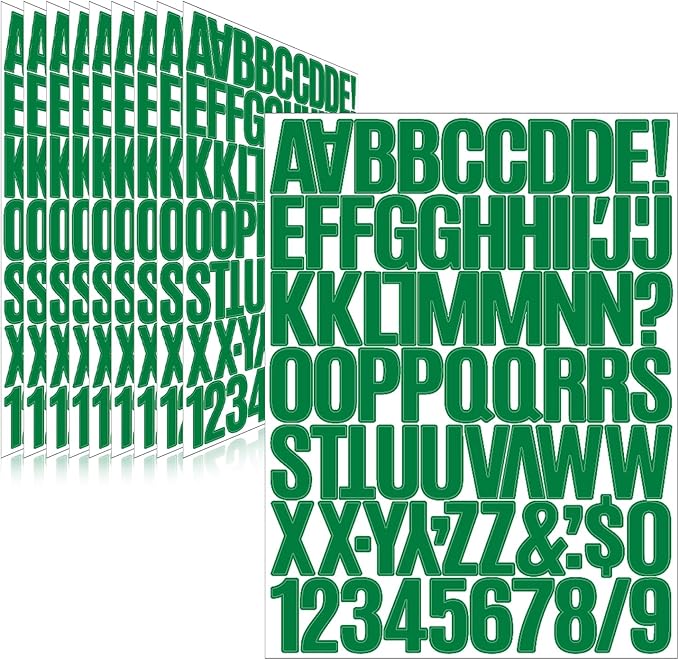Letter Stickers, Mailbox Numbers, 1.5 Inch Waterproof Vinyl Alphabet | 1 1/2 by Llewyn