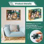 300 Piece Puzzles for Adults Large Piece, Dogs Forest Campfire Camping Jigsaw - Image 3