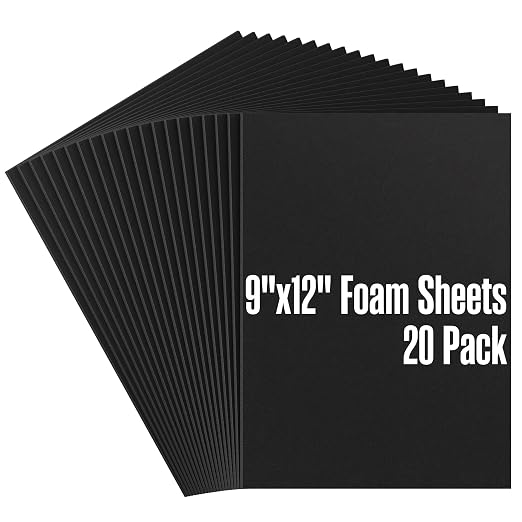 Foam Sheets for CraFts, EVA Foam, 6mm Thick, 20 Pack, 9 x 12 Inch | Houseables by Houseables