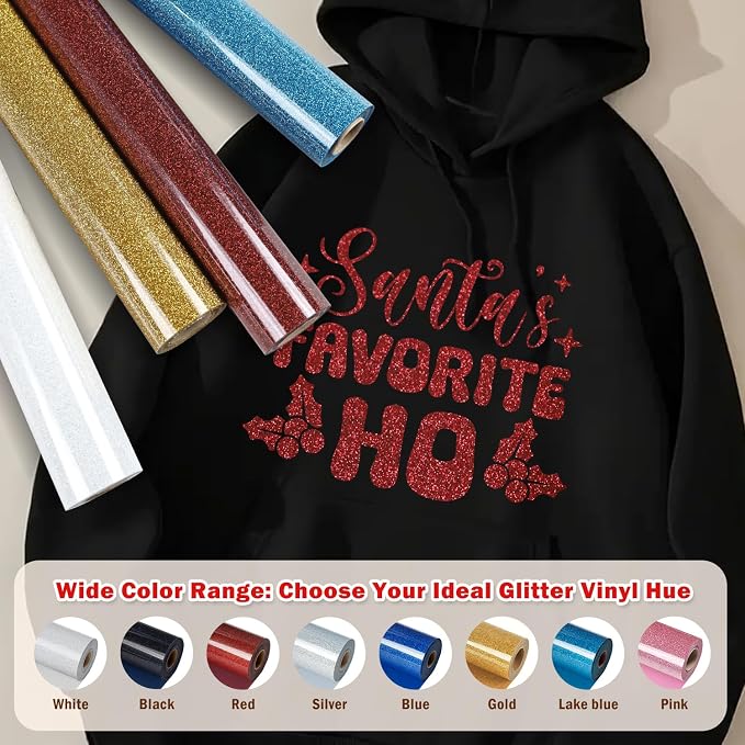 TUMIYA Red Glitter Heat Transfer Vinyl HTV Roll - Image 6