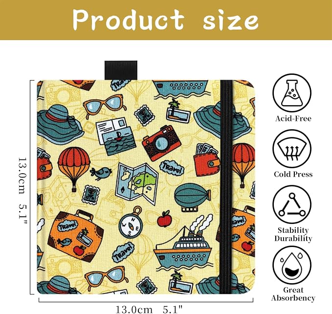 5x5 Handy Portable Handmade Cloth Fabric Hardcover Sewing Binding Travel - Image 2