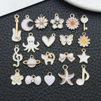WOCRAFT 40pcs 20 pairs Assorted Enamel Bracelet Charms - Image 6