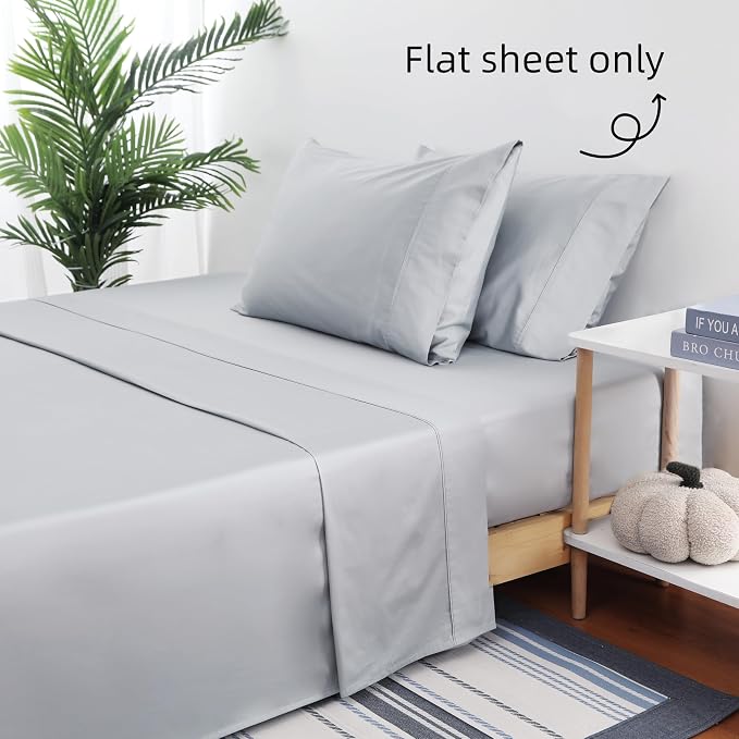 Flat Sheet Only Queen Size, 400 TC 100% Egyptian Cotton Flat Sheet - Image 4