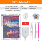 Offito Aurora Diamond Art Kits for Adults, 5D Starry Sky Lake Diamond Painting - Image 5