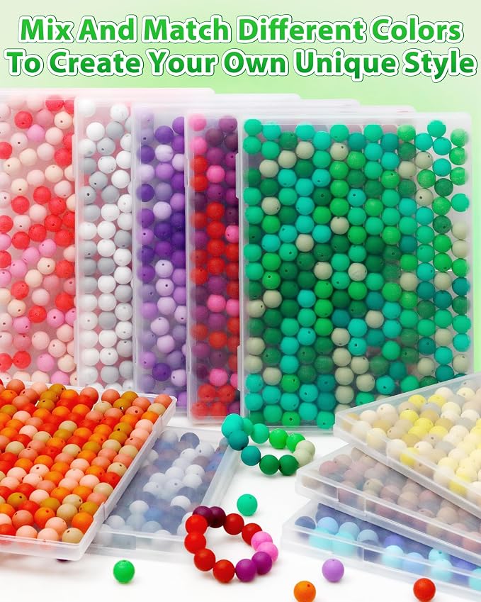 FIVEIZERO 160PCS 15mm Round Silicone Beads, Wear-resistant, Easy-clean - Image 6