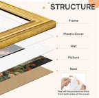 upsimples Vintage 24x36 Poster Frame, Antique Gold Frames Display 20x30 - Image 3