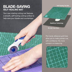 Calibre Art Rotating Self Healing Cutting Mat 8x8 - Image 3