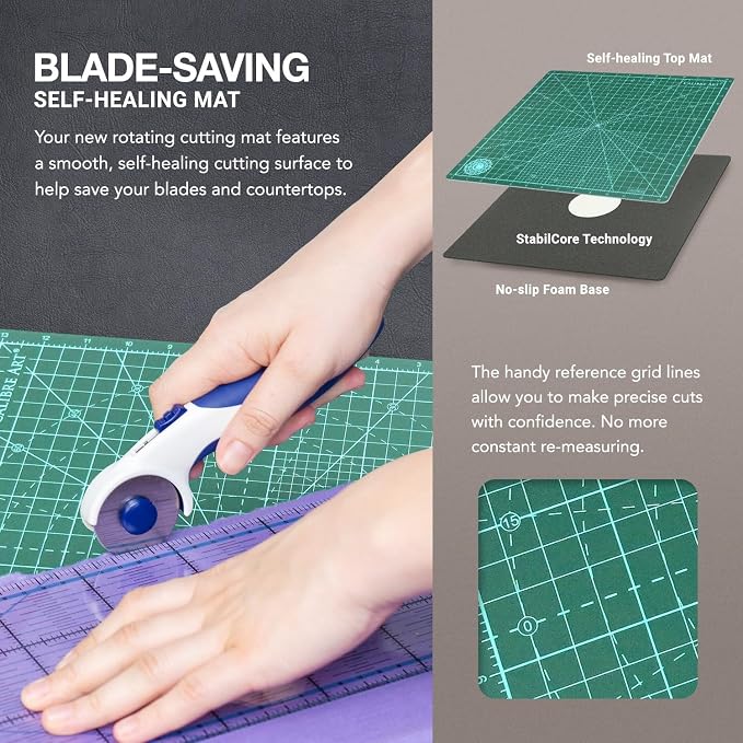 Calibre Art Self Healing Rotating Cutting Mat 18x18 - Image 3