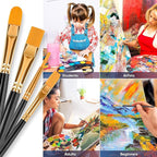 Paint Brushes Set, Oil Watercolor Acrylic Paint Brush, Artist Paintbrushes - Image 4