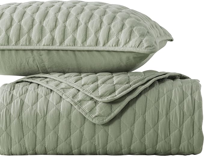 WDCOZY Sage Green Quilt King Size Bedding Sets - Image 9