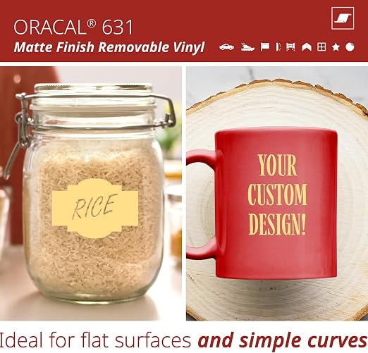 ORACAL 631 Matte Maize Vinyl Durable Roll Easy to Weed Permanent Adhesive Craft - Image 2