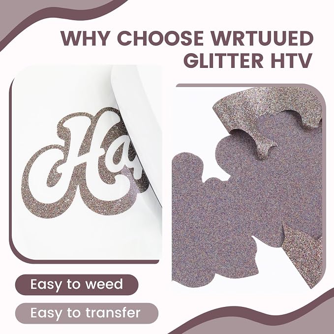 Glitter HTV Heat Transfer Vinyl Roll - Image 2
