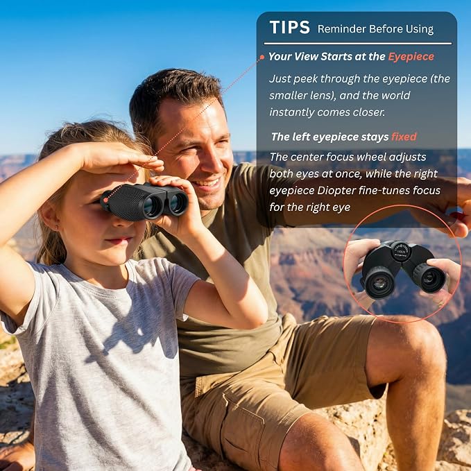 Hontry Binoculars for Adults and Kids, 10x25 Compact Binoculars for Bird - Image 7