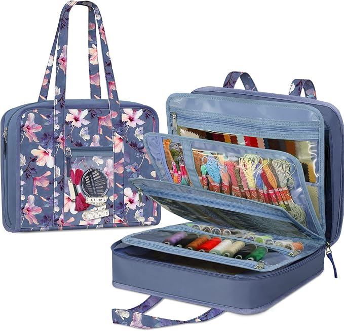 FINPAC Sewing and Craft Supplies Storage Tote, Large Capacity Travel Packing by FINPAC