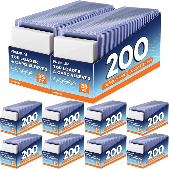 2000 Card Sleeves Top Loaders for Cards, Baseball Card Protectors, Trading Card by Zenowick