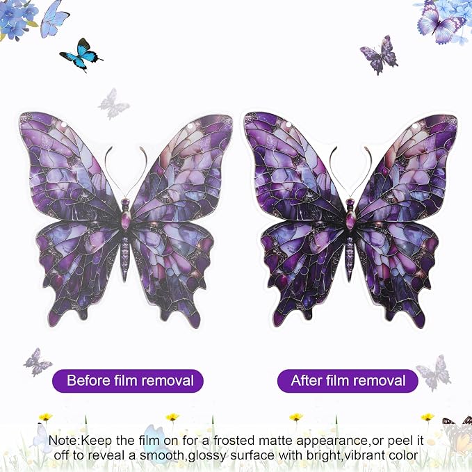 Butterfly Gifts for Women Colorful Acrylic Butterfly Suncatcher Ornament Faux - Image 4