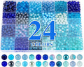 XSEINO About 1200PCS 6mm Glass Beads Bracelet Making Kit, 24 Assorted Dreamy by XSEINOiscreating%EF%BC%81