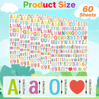Letter Stickers 0.5 inch, Self-Adhesive Vinyl Waterproof ABC Letter Stickers - Image 2