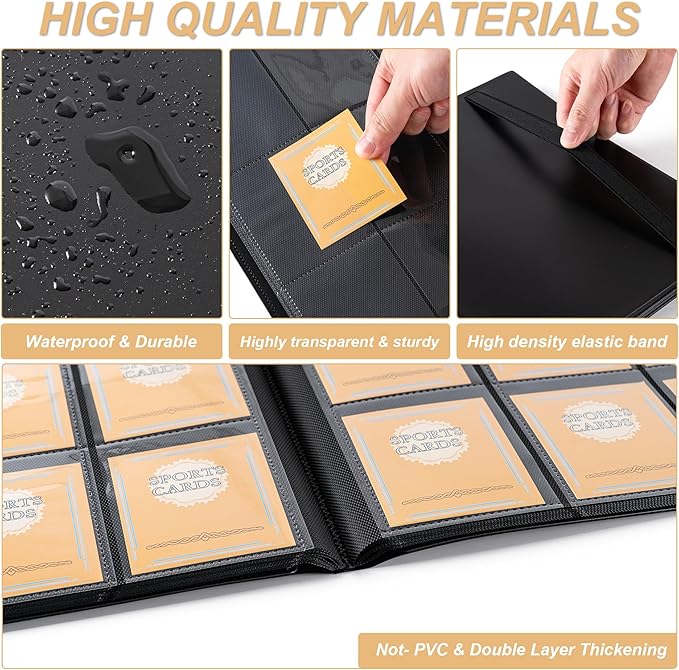 Card Binder 9 Pocket Storage 360 Card Binder, Trading Card Binder Senior and - Image 3