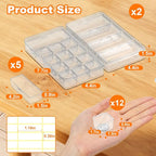 Bead Organizer Box, 2 Pack Small Clear Plastic Storage Containers Features - Image 2