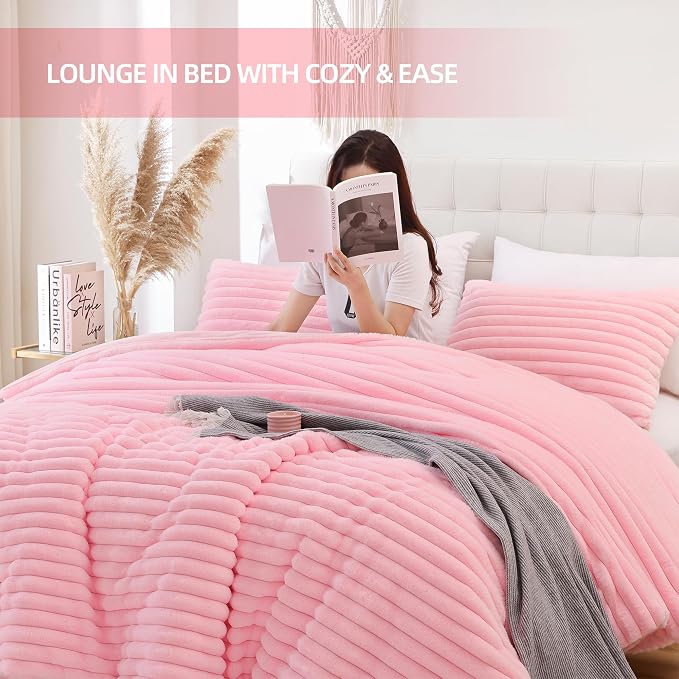 Smoofy Fluffy Full Size Comforter Sets 3 Pieces - Image 6