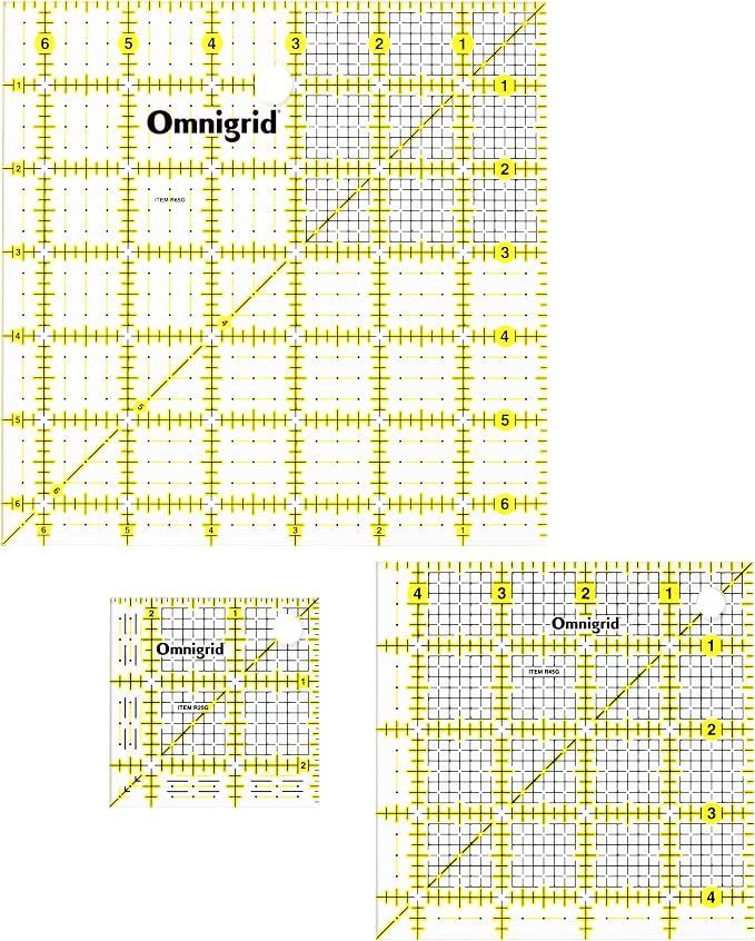 Omnigrid Square Quilting Ruler Value Pack by Omnigrid