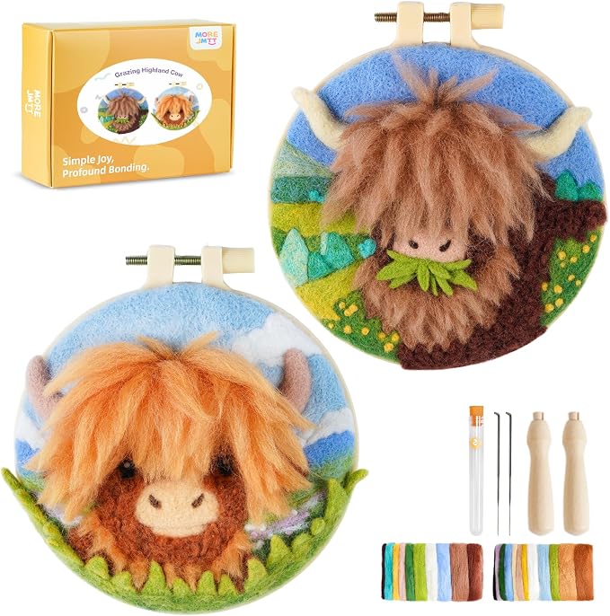 Needle Felting Kit, Embroidery kit by MOREJMTT