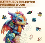 Cute Dragon Puzzles Fantasy Egg Flowers Colorful Rainbow Puzzle Adults Gifts - Image 3