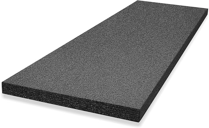 Ramede Customizable Polyethylene Foam Sheet 54 x 16 x 1.5 Inch Black Foam by ramede