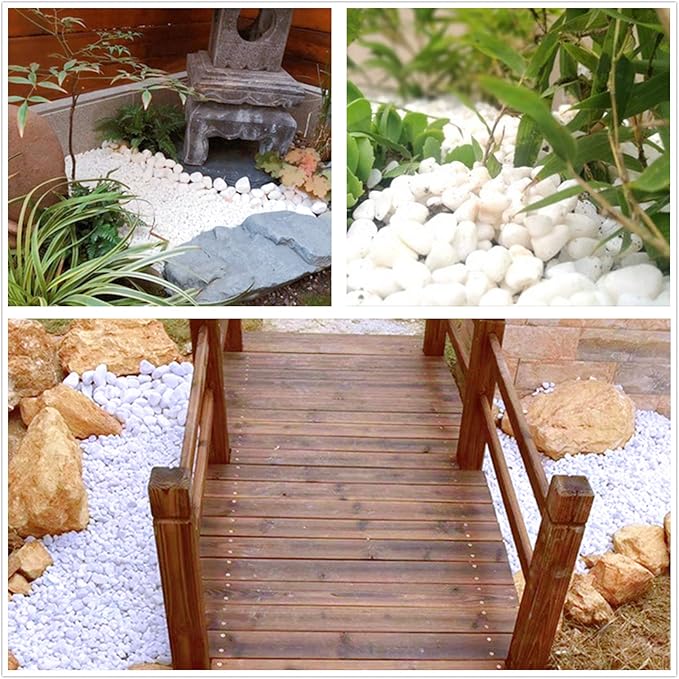 Natural Polished Decorative White Pebbles - 2 LB Small Stones 3/8" Gravel Size - Image 6