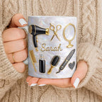 Hairapist With Hairstylist Mug Personalized Name, Hair Stylist Gift Idea - Image 9