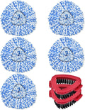 Mop Heads Replacements for Ocedar, 5 Pack Mop Replace Head for Ocedar RinseClean 2-Tank System, Spin Mop Replacement Head with 2 Scrubber Mop Head, Microfiber Mop Refills Deep Cleaning