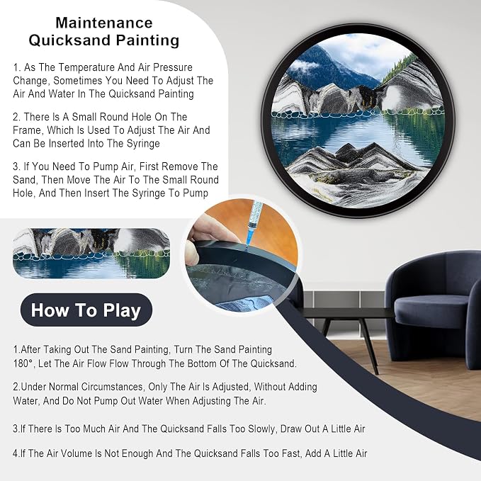 Mtadmai Moving Sand Art, 3D Sand Art Pictures Deep Sea Sandscape Living Room - Image 5