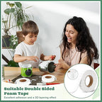 168 Pcs Foam Tape Craft Double Sided Precut 3/4 X 1/2 Inch 3D Adhesive Foam - Image 6