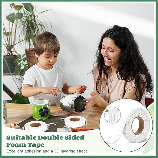 168 Pcs Foam Tape Craft Double Sided Precut 3/4 X 1/2 Inch 3D Adhesive Foam - Image 6