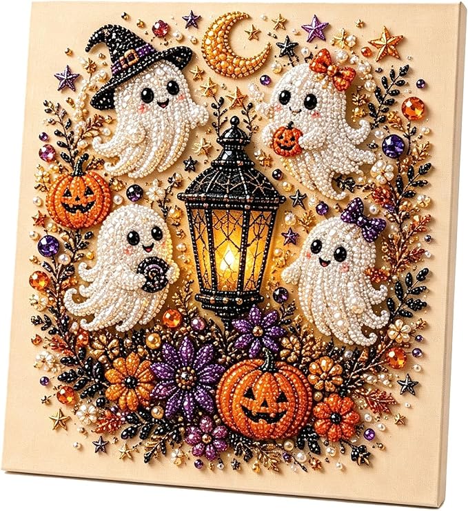 POETRYDRAW Halloween Decor Ghost Pearl Art Kit by POETRYDRAW