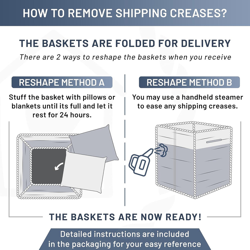 NaturalCozy Storage Cubes 11 Inch Cotton Rope Woven Baskets for Organizing, 3-Pack | Cube Storage Bin | Square Storage Baskets for Shelves Organizer, Classroom, Kids Toy Bins, Closet, Baby Nursery