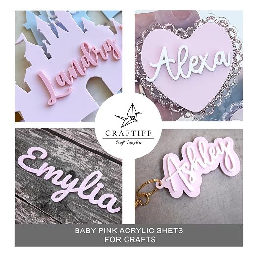 Light Baby Blush Pink Cast Acrylic Sheets 1/8 Thick, 12x8 inch, - Image 4