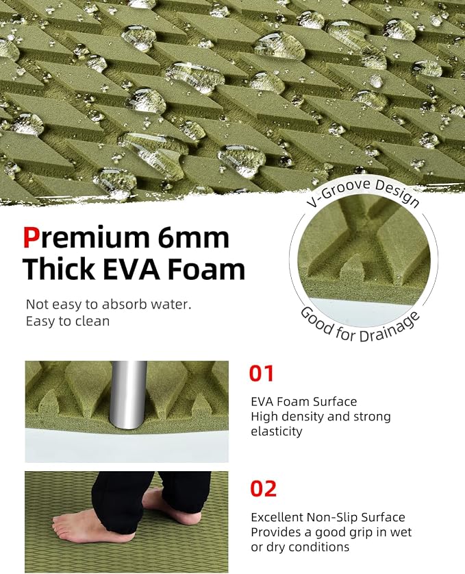 Abahub EVA Foam Boat Flooring Self-Adhesive Decking Surfboard Traction Pad | - Image 3