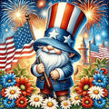 Gnome Diamond Art Kits for Adults, Full Drill Patriotic Diamond Painting Kits by Dugsmgd