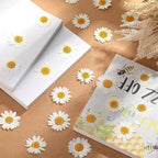 Nuanchu 120 Pcs Dried Pressed Flowers Daisies Pressed Dried Daisy Stickers - Image 3