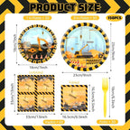 150 PCS Construction Birthday Party Supplies, Construction Themed Plates and - Image 2